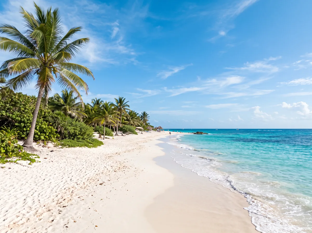 Viajeros disfrutando un destino del Caribe Mexicano